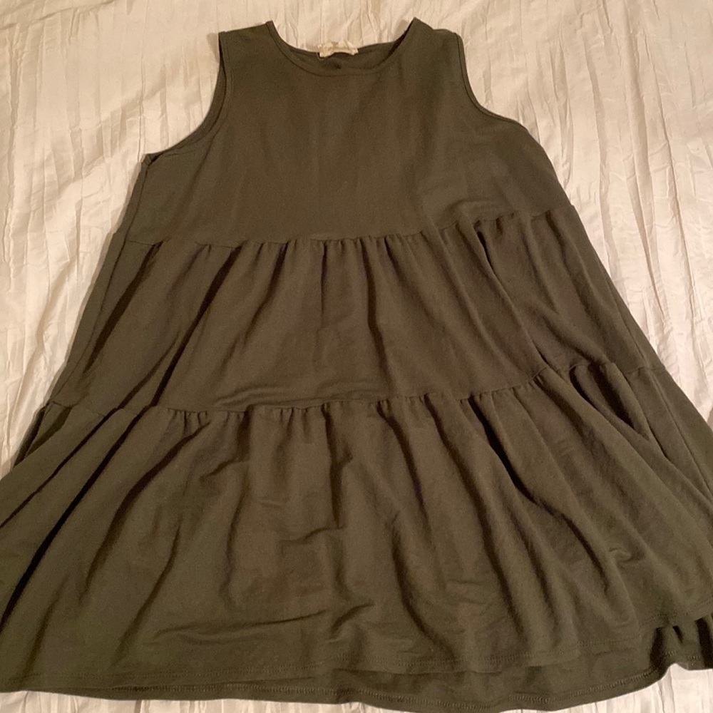 Dress up olive green dress